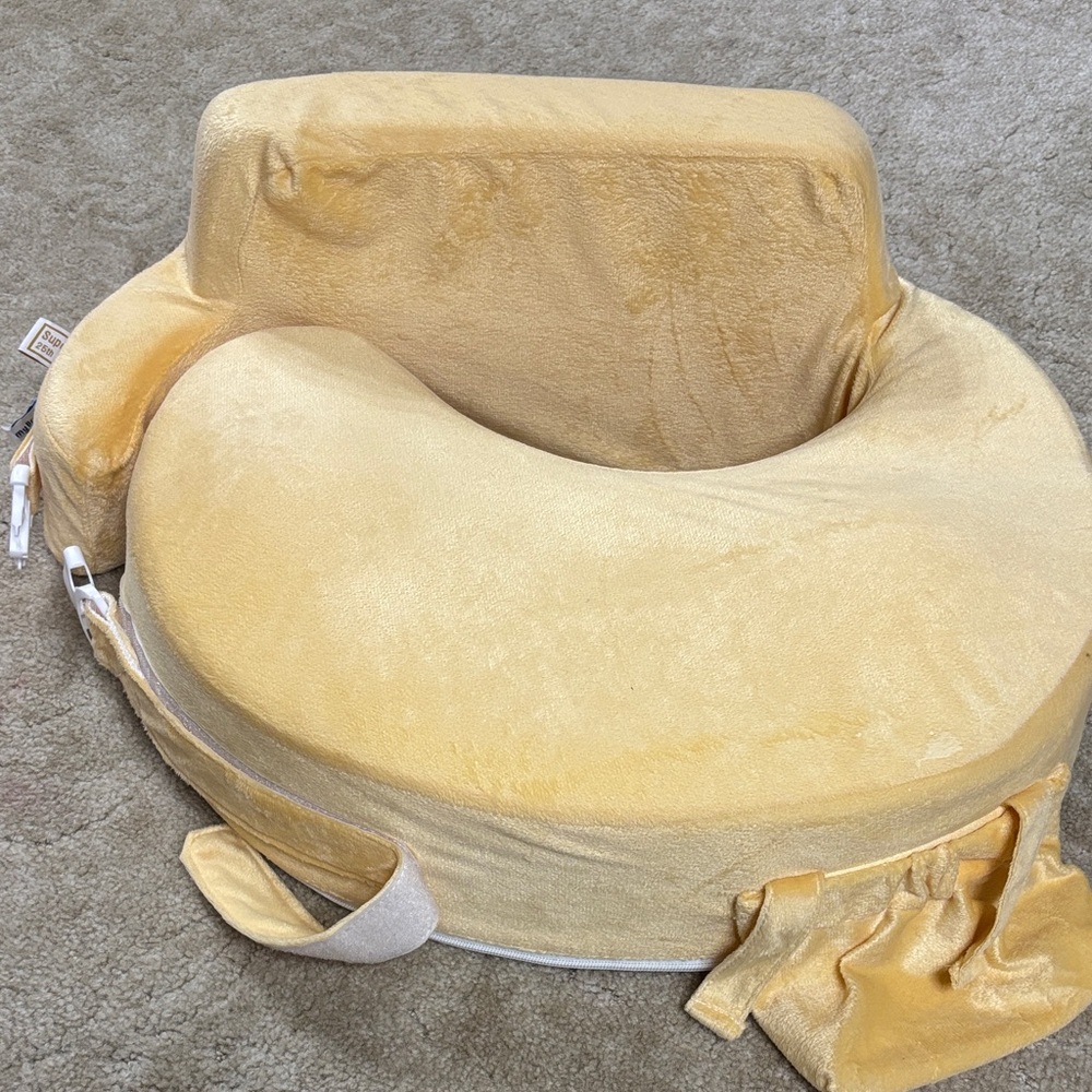 My Brest Friend Yellow nursing feeding pillow with back Support (super deluxe)